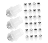 SMASOLO 50pcs Transparent Ball Holder Stainless Steel Roller Balls Plastic Glass Roll-on Bottle Metal Roller DIY Bottle Inserts Skincare Inserts Easy-to-use Silver