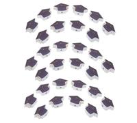 SMASOLO 50pcs Wood Craft Beads for Jewelry Making Graduation Cap DIY Wooden Bead Spacers Versatile for Bracelets Necklaces Party Crafts and Handmade Projects