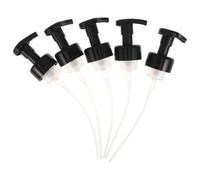 SMASOLO 5Pcs 42Mm Black PP Foam Pump Heads for Shampoo Bottle Replacement, Soap Dispenser Press Pump Lid, Suitable for Bathroom Liquid Soap and Facial Cleanser