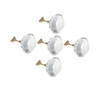 SMASOLO 5pcs Acrylic Nail Tip Practice Stand with Crystal Base and Holder Manicure Display Rack for Nail Art Training Portable Accessory