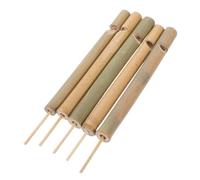 SMASOLO 5pcs Bamboo Bird Call Flute with Ergonomic Mouthpiece for Beginners Natural Lightweight Whistle Reproducing Thailand Sounds Outdoor Musical Instrument for Birdwatching and