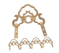 SMASOLO 5pcs Brass Picture Frame Hangers Chinese Style Retro Copper Hooks for Wall Mounting Load Bearing Molded Hardware for Artworks Plaques Mirrors