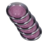 SMASOLO 5pcs Compact Round Lash Box Set with Black Base and Lid, Portable False Eyelash Storage Containers with Trays for Travel and Cosmetic Packaging