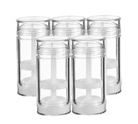 SMASOLO 5pcs Empty Container Plastic Aroma Containers Plastic for Homemade Bottles Deodorant Empty Travel Jars Toiletries