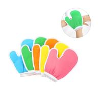 SMASOLO 5pcs Exfoliating Gloves Bath Body Scrub Mitts for Deep Cleaning and Skin Renewal Textured Scrubbing Bath Gloves with Rich Foam Suitable for Unisex Use Random Colors Random Color