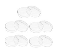 SMASOLO 5pcs High Borosilicate Glass Petri Dishes with Lid Clear Heat-resistant Laboratory Culture Plates for Cell Plant Tissue Microbiology Experiments Science Lab Containers