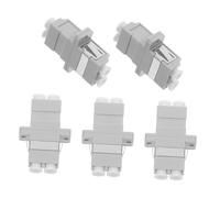 SMASOLO 5pcs Lc to Lc Fiber Coupler Optical Fiber Patch Adapter for Gray Duplex In-line Connector Suitable for High-speed Network Cable Patching
