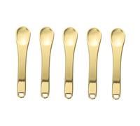 SMASOLO 5PCS Mini Zinc Alloy Facial Cream Spoons for Skincare Makeup Applicators Small Eye Cream Digging Tools Portable Lotion Scoops