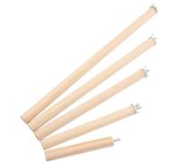 SMASOLO 5pcs Natural Wood Bird Perches with Screws, Parrot Stand Branches in 5 Sizes (10-30cm), Bird Cage Accessories for Climbing, Exercise, and Chewing