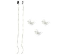 SMASOLO 5pcs Pearl Chain Butterfly Hair Clips Elegant Braided Hair Ropes for Women Wedding Party Daily Use
