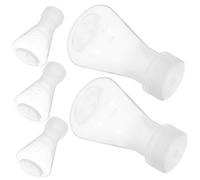 SMASOLO 5pcs Plastic Chemistry Conical Flasks with Lids Triangular Science Experiment Containers High-temperature Laboratory Erlenmeyer Flasks for Biology Medical Use