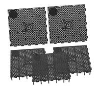 SMASOLO 5pcs Plastic Fish Tank Divider Trays Aquarium Bottom Isolation Grid Filter Plates for Raising Fish Or Aquarium Breeding Black Filter Impurities