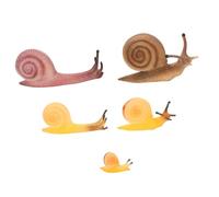SMASOLO 5pcs Realistic Snail Figurines Decorative Snail Models for Garden Balcony Educational Animal Figures for Learning and Desktop Display