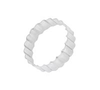 SMASOLO 5pcs Round Cookie Cutters with Tooth Edge Baking Mold for DIY Biscuit Fondant Pancake Fruit and Sandwich Kitchen Bakery Tools in Silver