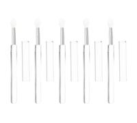 SMASOLO 5pcs Silicone Lip Applicator Brush with Transparent Handle Reusable Makeup Tools for Lipstick Eyeshadow Blush Application Travel-friendly Beauty Accessories