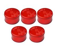 SMASOLO 5pcs Small round Tinplate Candy Boxes Chinese Style Wedding Favor Storage Containers Party Supply Packaging Boxes