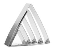 SMASOLO 5pcs Stainless Steel Triangle Cake Baking Rings Mold for Cooking Chiffon Mousse Desserts Kitchen Baking Tool Essential for Home and Professional Bakers