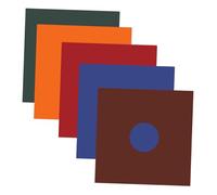 SMASOLO 5pcs Vinyl Record Sleeves Album Covers with Reasonable Opening Design Protective Vinyl Jackets in Rose Red Coffee and Dark Green for Scratch-resistant Storage and Preservation