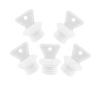 SMASOLO 5Pcs White Plastic Sealing Stoppers Lids for Hot Water Bottles Hot Water Sack Plugs Leakproof Seal Caps Portable Replacement for Bags in Cold Therapy