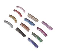 SMASOLO 6 Pairs Glitter Lashes Colored Fiber False Eyelashes for Cosplay Halloween Party Performance with Vivid Shiny Curl Extensions Random Color