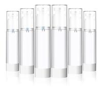 SMASOLO 6 Pcs Travel Bottles Refillable Flat Spray and Lotion Containers for Toiletries Makeup Toner Foundation Lightweight Portable for Travel Gym Office