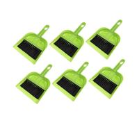 SMASOLO 6 Sets Mini Desktop Dustpan and Broom Cleaning Kit with Ergonomic Handles Portable Small Brush and Dustpan for Home Office Keyboard and Use Candy Green