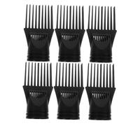 SMASOLO 6pcs Blow Dryer Comb Attachments Heat Resistant Plastic Wide Tooth Hair Dryer Accessory for Hair Stylists Efficient Styling and Drying Tool