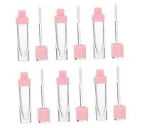 SMASOLO 6Pcs Clear Empty Lip Gloss Tubes Portable Refillable Lip Balm Containers for Travel Reusable DIY Lipstick Packaging Tubes