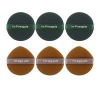 SMASOLO 6pcs Double-sided Cosmetic Makeup Puff for Wet and Dry Use Soft Lightweight Powder Puff for Loose Powder Body Mineral Application Washable and Skin-friendly
