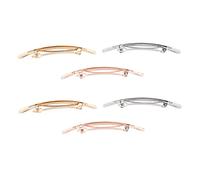 SMASOLO 6pcs Long Hair Barrettes for Women and Smooth Surface Hair Clips Golden Silver Rose Gold Brushed Finish Elegant Hairpins for Daily Wear and Special Occasions