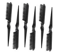SMASOLO 6pcs Professional Hair Styling Combs Ergonomic Teasing Brushes with Soft Edges for Salon and Home Use Detangling and Volumizing Hair Grooming Tools for Men and Women