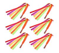 SMASOLO 6pcs Rainbow Gymnastics Ribbons for Sticks Colorful Twirling Streamers for Dance Ballet Birthday Parties Rhythmic Gymnastics Practice and Performances