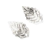 SMASOLO 6Pcs Silver Metal Leaf Charms for DIY Jewelry Making Unique Handmaking Pendants for Bracelets and Necklaces Fashion Accessories for Creative Crafts