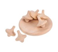 SMASOLO 6pcs Wooden Spinning Tops for Handmade Montessori for Preschool Learning Cognitive Growth and Motor Skills Development DIY Craft Educational Games for Boys