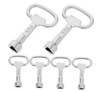 SMASOLO 6pcs Zinc Alloy Triangle Bin Key Metal Keys for Outdoor Trash Cans Electric Box Water and Cabinet Locks Anti-loss Tool for Community Waste Management