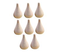SMASOLO 8Pcs DIY Blank Beech Water Drop Ornaments for Unfinished Craft Models for Painting School Project Supplies to Stimulate Creativity and Hands Skills