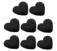 SMASOLO 8pcs Heart Shaped Makeup Cushion Applicators Set Dense Short Plush Makeup Powder Applicator for Loose and Pressed Foundation Tool for Face Setting and Sculpting