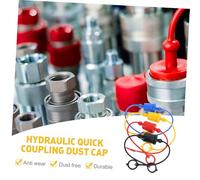 SMASOLO 8pcs Hydraulic Coupling Dust Covers Plastic Caps for Quick Coupler Protection Industrial Hydraulic Accessories Multi-Color Efficient and Lightweight