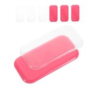 SMASOLO 8pcs Silicone Eyelash Extension Pads Soft Grafting Forehead Lash Pads Reusable Makeup Accessories for Beauty Salon and Home Use with Pink and Transparent Options