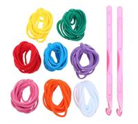 SMASOLO 98pcs DIY Elastic Loom Loop Weaving Craft Kit for Multicolor Potholder and Coaster Making with Hooks Educational Hand Eye Coordination Activity for Boys