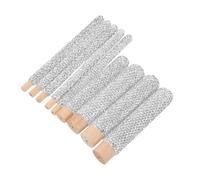 SMASOLO 9pcs Wedding Makeup Brush Handles Sturdy Wooden DIY Cosmetic Brush Parts with Rhinestone Accents Lightweight Ergonomic Grips for Artists and Gift Crafting