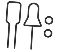 SMASOLO Acrylic Bathroom Door Signs with Toilet Symbol Modern Restroom Plaques for Men and Women Wall Decor for Business and Home Restrooms