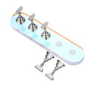 SMASOLO Acrylic Nail Holder Press on Nail Stand Silver Large Base Reusable Portable for Painting at Home or Salon