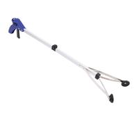 SMASOLO Aluminum Alloy Foldable Trash Reacher Grabber Tool with High Strength Clamp Multi-Purpose Litter Picker for Elderly and Disabled Indoor Outdoor Use in Garden Park School White