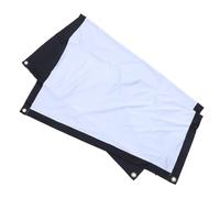 SMASOLO Anti-crease Projector Screen with Black Border for Indoor Outdoor Use Foldable Polyester Material with Hooks Easy Installation Home Theater Movie Display