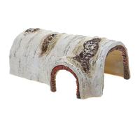 SMASOLO Artificial Tree Bark Hideout for Reptiles Medium 17x10x6.5cm Resin Wear-resistant Aquarium Landscape Stump Shelter Suitable for Reptile and Amphibian Habitat