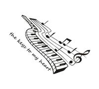 SMASOLO Black and White Music Keys PVC Wall Sticker Easy Peel Music Wall Decals for Home School Classroom Decoration Musical Note Adhesive Art