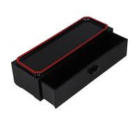 SMASOLO Black Wood Grain Chopstick Organizer Box Japanese Minimalist Design Utensil Storage Portable Cutlery Holder for Neat Kitchen Tableware Organization