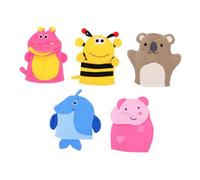 SMASOLO Boys and Girls Exfoliating Bath Gloves Dual-Purpose Bath Mitts Set 5 Pcs Soft Cartoon Body Scrubber Gentle Exfoliation for Children Fun and Effective Cleaning