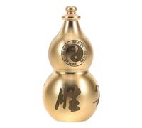 SMASOLO Brass Gourd Statue Feng Shui Decorative Figurine Vintage Gourd Ornament for Home Office Decor Compact Tabletop Display Gift for Wealth and Success